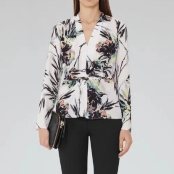Riess Maria Twist Front Floral Blouse – Size US 4 / UK 8 - Picture 2 of 9